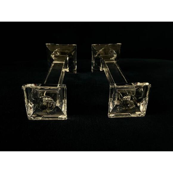 Pair of Villeroy and Boch Crystal Candlestick Holders - Picture 4 of 5